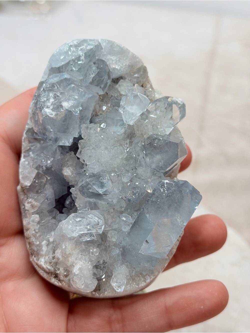 Celestite Egg From Madagascar – High Quality Natural Crystal - Picture 5 of 6